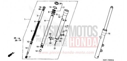 GABEL, VORNE VT600CS de 1995